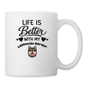  Das Leben Ist Besser Mit Meinem Lappländischer - Tasse - Weiß - Rechts