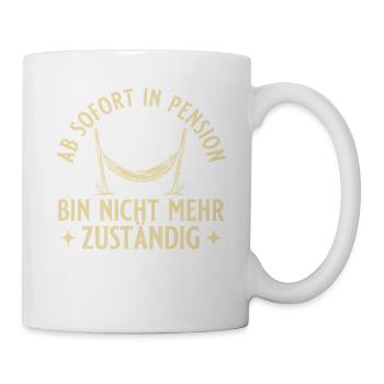 Pension Vintage Hängematte Nicht mehr zuständig - Tasse - Weiß - Rechts