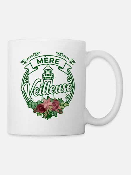 Mother Night Light Lighthouse Lighthouse Blumen-Mama-Geschenk - Tasse - Weiß