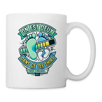 Grossesse Chargement On Est Deux Humour - Mug blanc - blanc - Droite