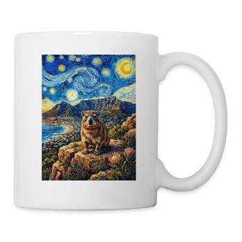 Klippschliefer in einer Sternennacht - Tasse - Weiß - Rechts