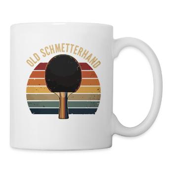 Old Schmetterhand Tischtennis - Tasse - Weiß - Rechts