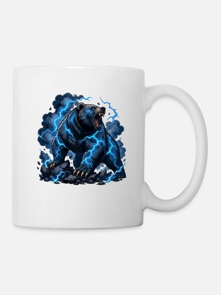 Blitzbär im Donnersturm - Tasse - Weiß