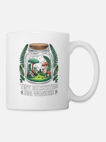 Tiny Ecosystem Big Wonder Moos Terrarium - Tasse - Weiß