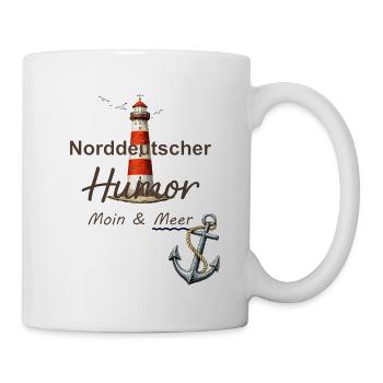 Norddeutscher Humor, Moin & Meer  - Tasse - Weiß - Rechts