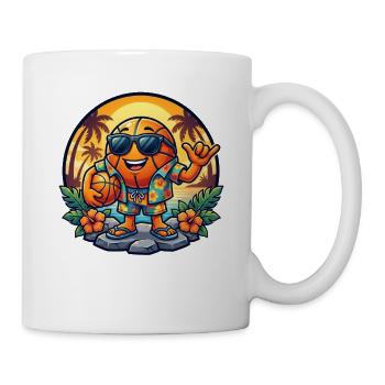 Joueur de basket au look hawaïen - Mug blanc - blanc - Droite