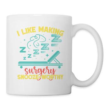 Anesthésiste Anesthésie Snooze - Mug blanc - blanc - Droite