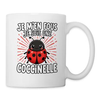  Je m'en fous je suis une coccinelle - süßer - Tasse - Weiß - Rechts