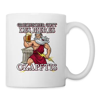 Griechischer Gott des Bieres Ozapftis Sauftour - Tasse - Weiß - Rechts