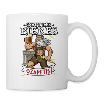 Gott des Bieres Ozapftis Sauftour Bier - Tasse - Weiß - Rechts