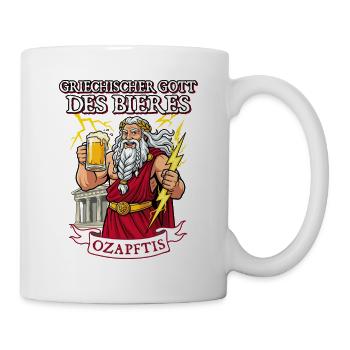 Griechischer Gott des Bieres Ozapftis Sauftour - Tasse - Weiß - Rechts