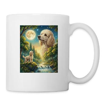 Howling to the Moon Meme Dog Poodle - Mug - white - Right