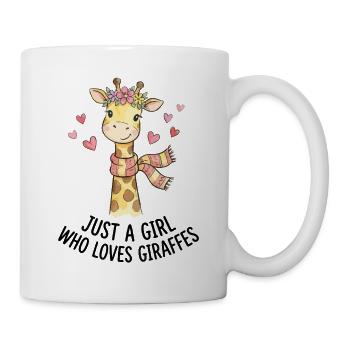 Juste une fille qui aime les girafes - Mug blanc - blanc - Droite