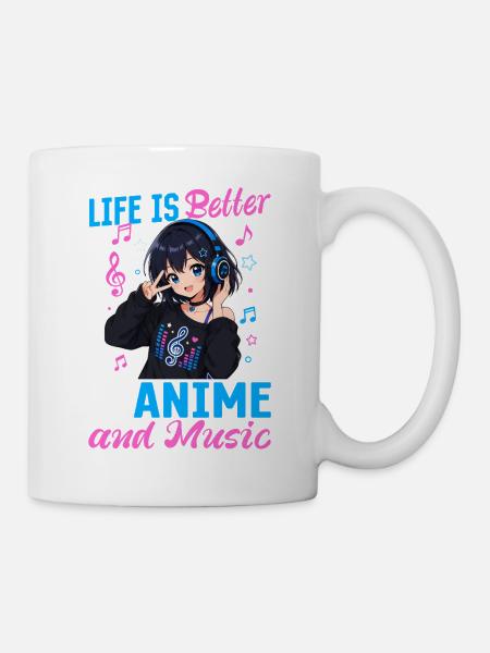 Anime and Music Chibi - Tasse - Weiß
