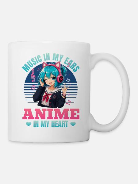 Anime and Music Chibi - Tasse - Weiß