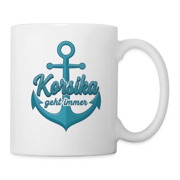 Korsika geht immer Insel Korsika mit Anker Corsica - Tasse - Weiß - Rechts