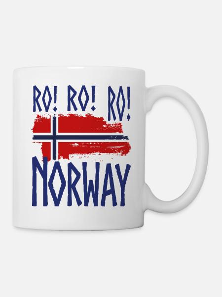 Nordic Ro! Norway Flag Graphic - Mug - white