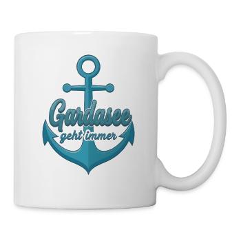 Gardasee geht immer mit Schiff Anker Italien  - Tasse - Weiß - Rechts