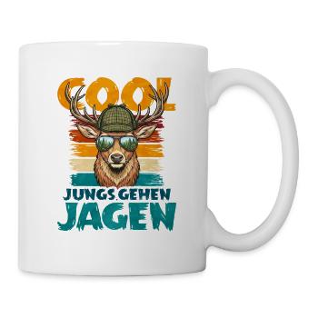 Cool Jungs Gehen Jagen - Tasse - Weiß - Rechts