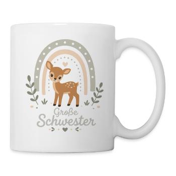 Reh - Boho Waldtier | Niedliches Geschwisterdesign - Tasse - Weiß - Rechts