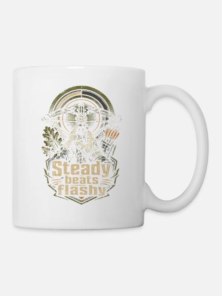 Armbrust Armbrustschütze Steady Beats Flashy - Tasse - Weiß
