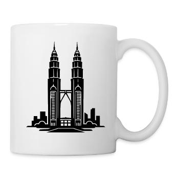 Petronas Towers, Kuala Lumpur, Malaisie - Mug blanc - blanc - Droite