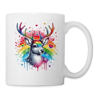 Rentier Reindeer - Mug blanc - blanc - Droite