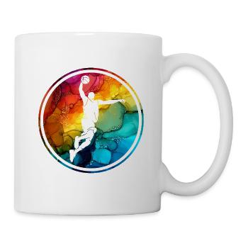 JOUEUR DE BASKET COOL AU BASKET COLORÉ - Mug blanc - blanc - Droite