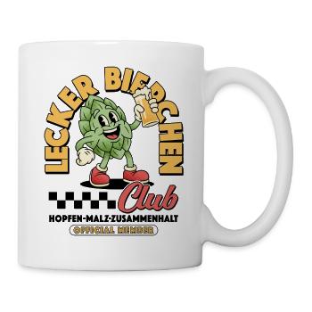 Lecker Bierchen Club Bier Bierliebhaber - Tasse - Weiß - Rechts