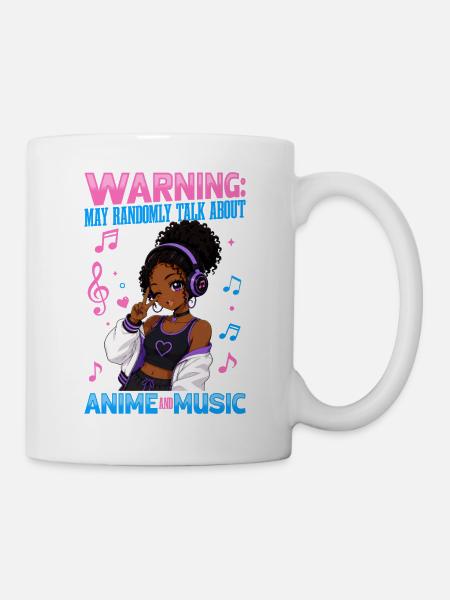 Anime and Music Chibi Black Girl - Tasse - Weiß