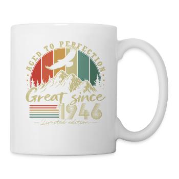 Cadeau rétro rétro vintage vintage d’anniversaire 1946 - Mug blanc - blanc - Droite