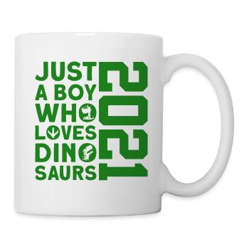 5E ANNIVERSAIRE DINO 2021 DINOSAURE - Mug blanc - blanc - Droite