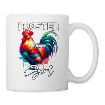 Fille Coq - Mug blanc - blanc - Droite