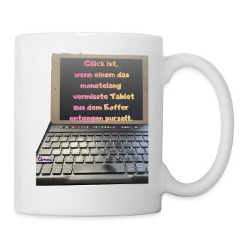Tabletglück aus dem Koffer - Tasse - Weiß - Rechts
