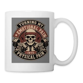 Turning My Emotional Pain Into Physical Pain Gym - Mug - white - Right