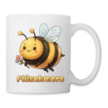 Plattdüütsch Edition: Plüschmors - Tasse - Weiß - Rechts