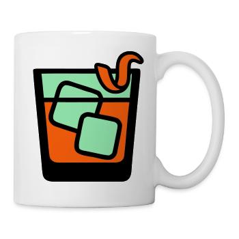 Icône du verre à whisky - Mug blanc - blanc - Droite