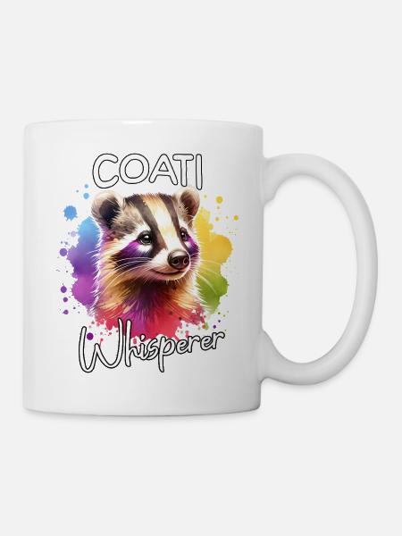 Nasenbär Flüsterer - Tasse - Weiß