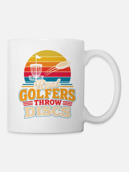 Echte Golfer werfen Discs, Disc-Golf-Leben - Tasse - Weiß