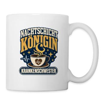 Nachtschicht Königin Krankenschwester Night Shift - Mug - white - Right