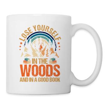 Hiking Mountain Trail Backpacking Outdoors Reading - Tasse - Weiß - Rechts