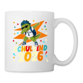 Schulanfang 2026 Einschulung Junge Mädchen Kita - Tasse - Weiß - Rechts