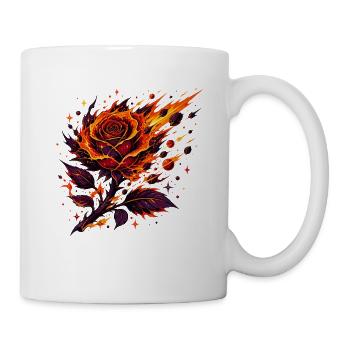 Fire Rose Flame Art - Mug - white - Right