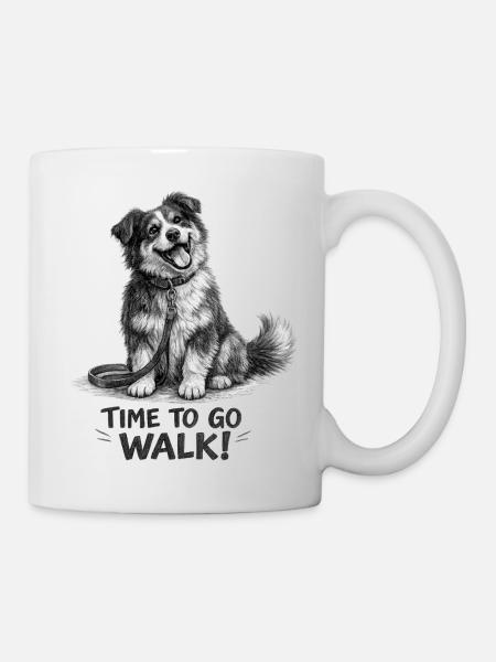 I'm Ready for the Walk Funny Dog - Mug - white