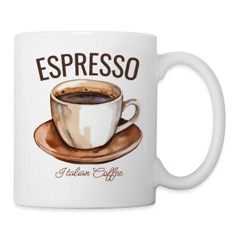 Espresso – Plaisir du café italien - Mug blanc - blanc - Droite