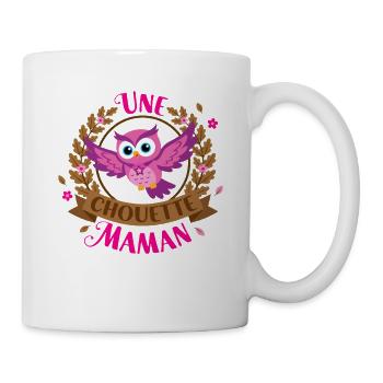 Une Chouette Maman Cadeau Fête des Mères - Mug blanc - blanc - Droite
