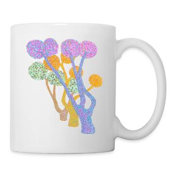Dotted Colour Tree Pompom Forest - Mug - white - Right