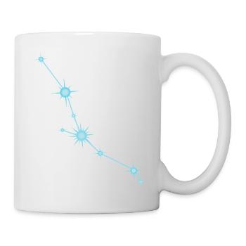 Signe astrologique de la constellation de l’étoile du Taureau Bleu pastel - Mug blanc - blanc - Droite