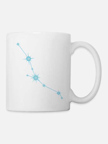 Stierstern Sternbild Sternzeichen Pastellblau - Tasse - Weiß