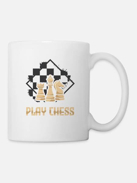 Schach Schachspieler Schachbrett - Tasse - Weiß